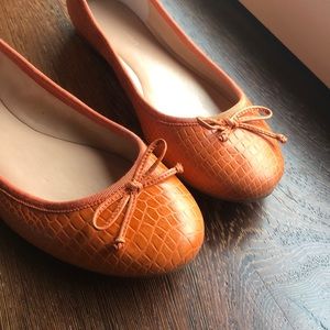 Banana Republic Orange Leather Flats